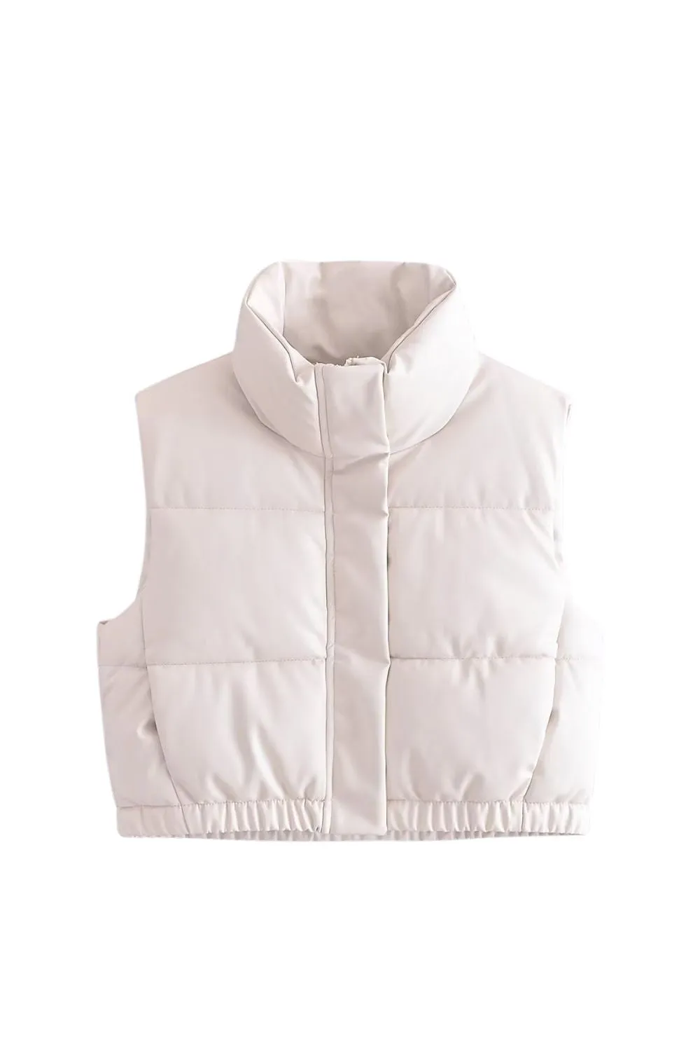 ' Max' Faux Leather Puffer Vest