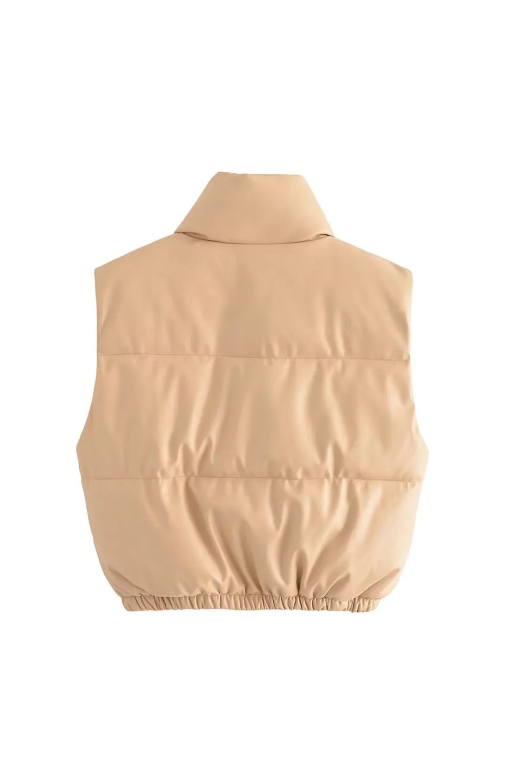 ' Max' Faux Leather Puffer Vest