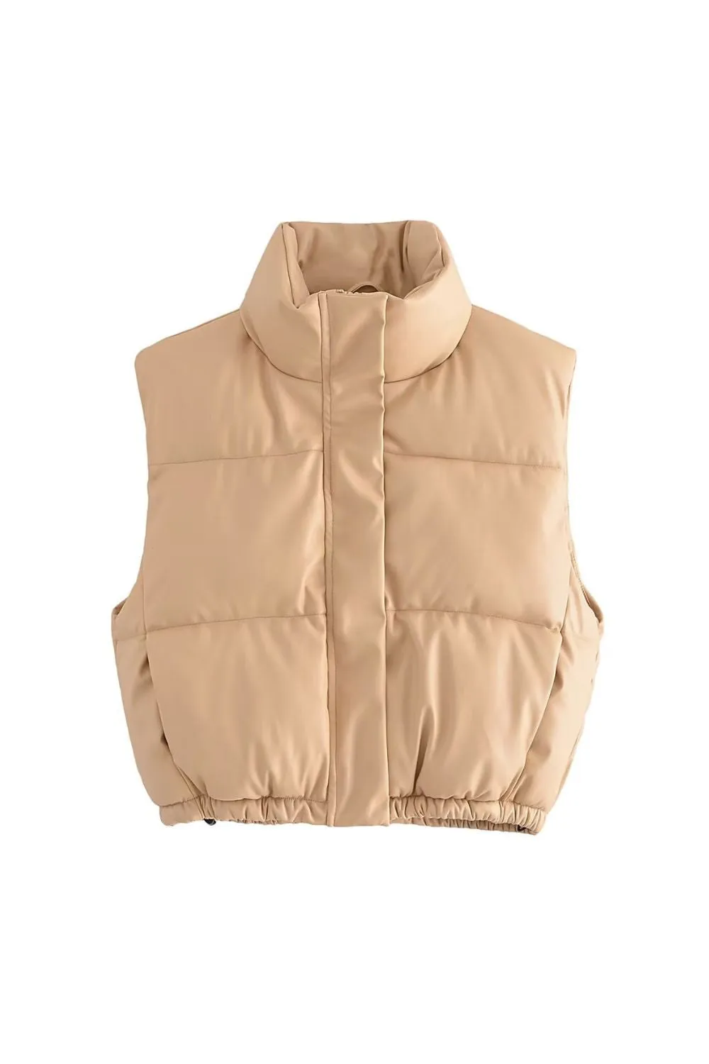 ' Max' Faux Leather Puffer Vest