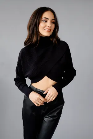 Cross Front Turtleneck