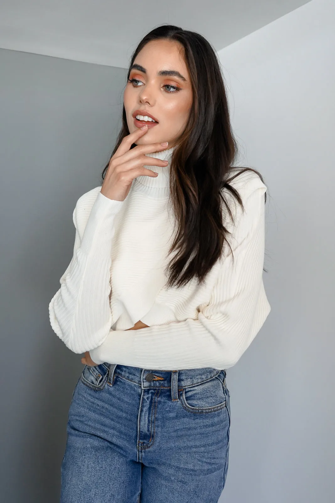 Cross Front Turtleneck