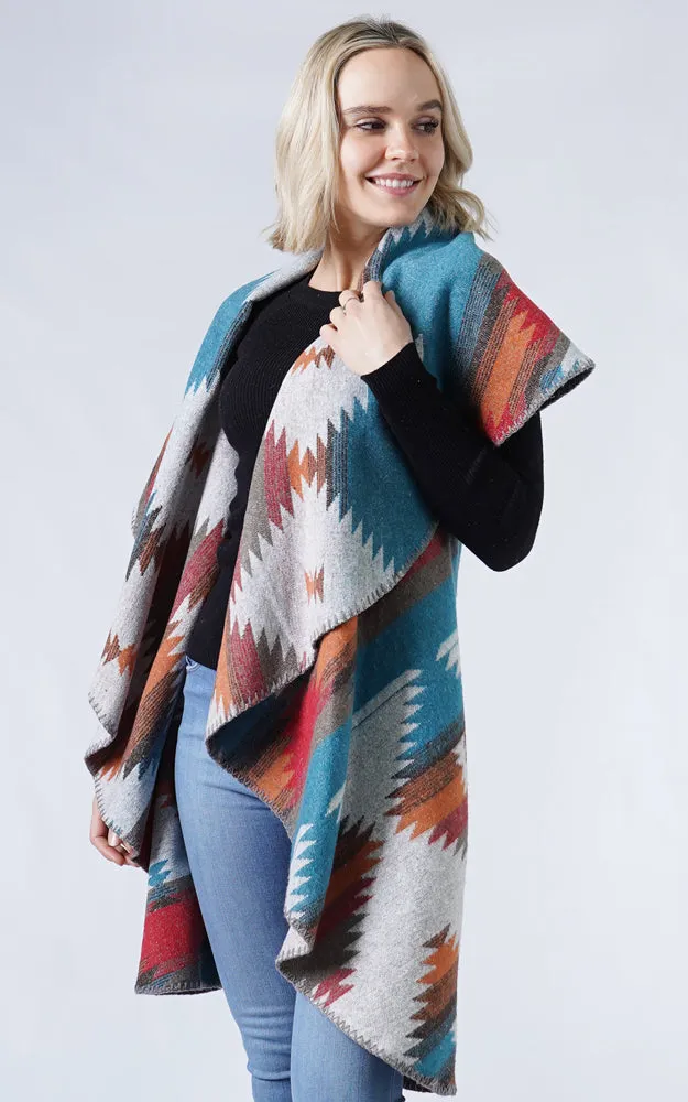 EAV9409 Western Pattern Round Vest
