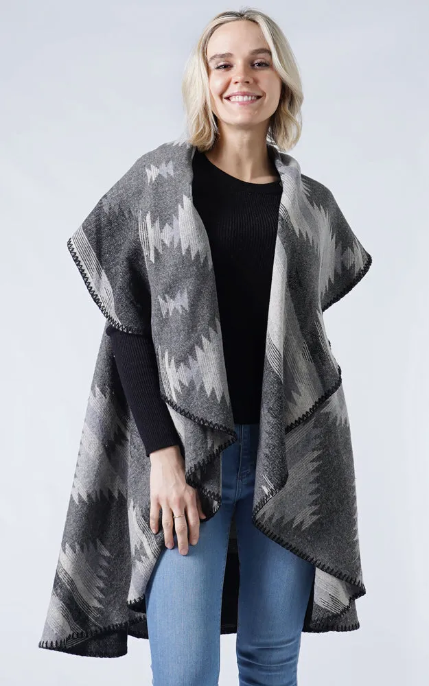 EAV9409 Western Pattern Round Vest