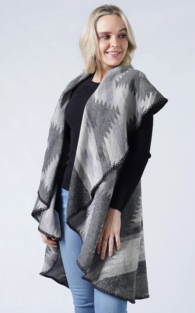 EAV9409 Western Pattern Round Vest