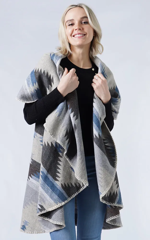 EAV9409 Western Pattern Round Vest