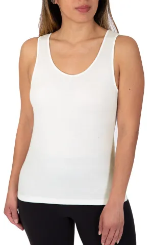 Emmebivi 40% Cotton 16% Wool Singlet in Ivory 24262