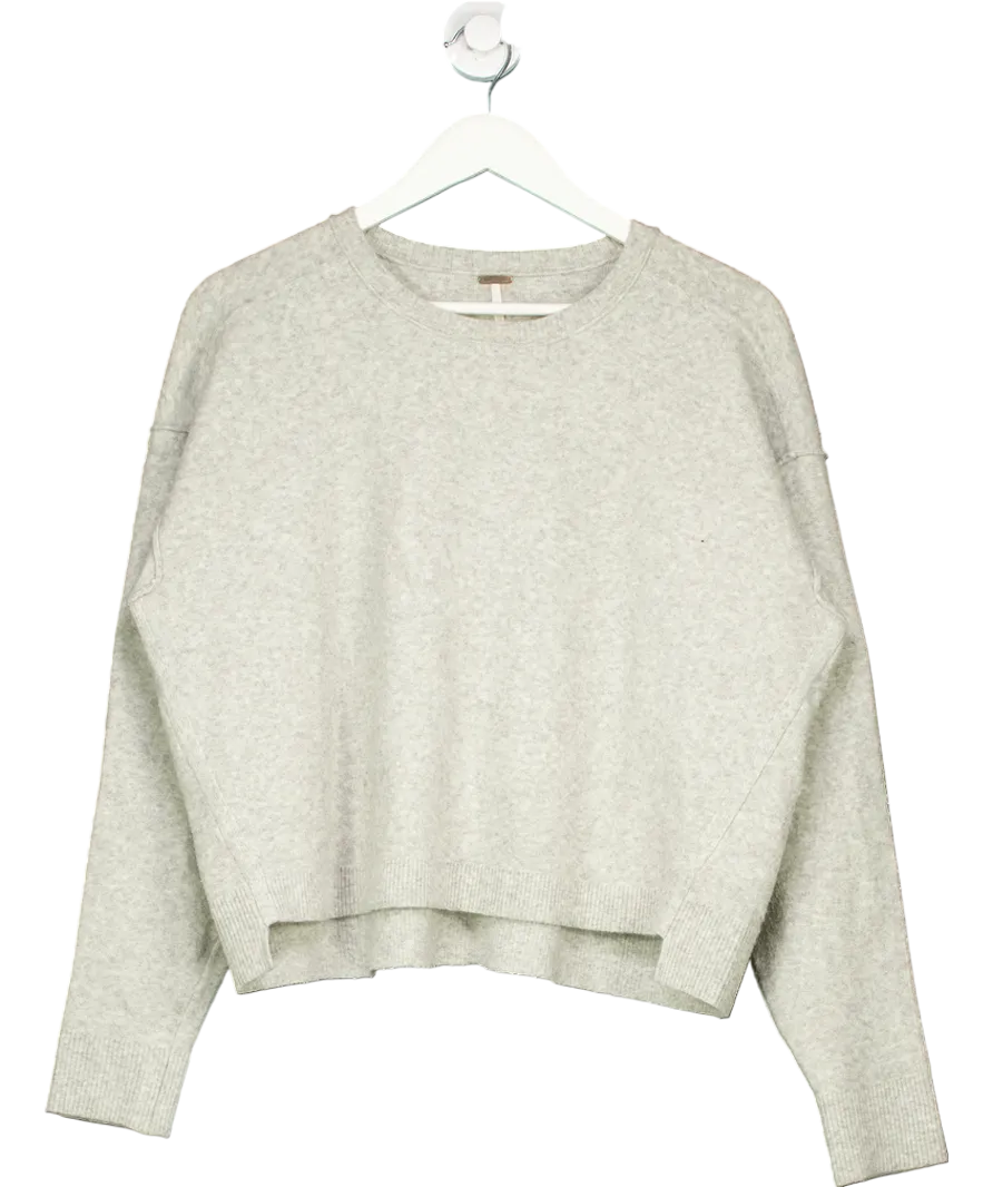 Free People Grey Luna soft knit jumper UK XS