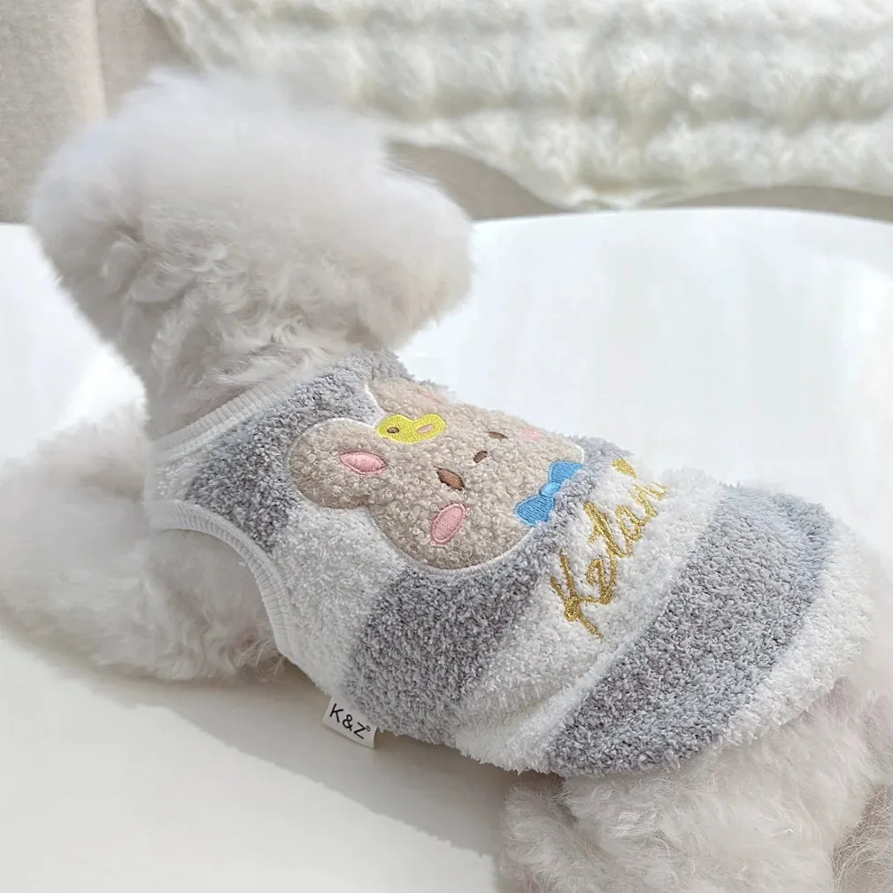 Rabbit Pattern Soft Warm Dog Cat Vest